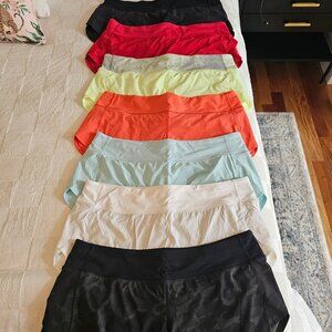 BUNDLE Lululemon Speed up shorts 2.5 Low rise size 10